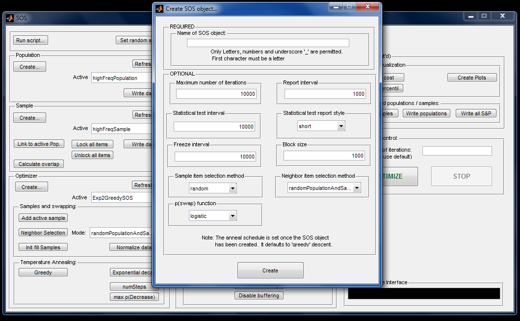Creating an Optimization Object